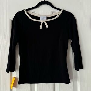 Y2K Ann Taylor LOFT Ballet Coquette Slinky Bow Top